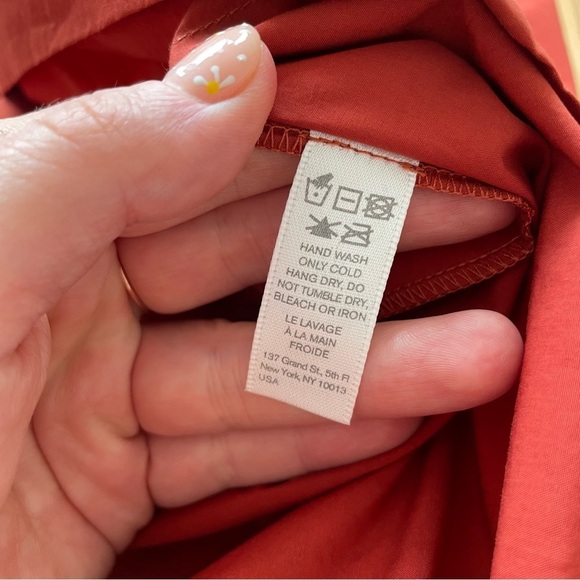 ARAKS Cedar Orange Terracotta Red Cotton Ruffle Hem Ulya Long Midi Skirt NWT M - Picture 9 of 10